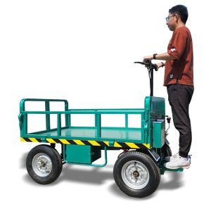 【ML-800w-55B】Double disc brake system electric cargo flatbed transporter trolleys carts for sale near me